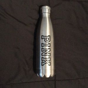 PINK reusable metal water bottle